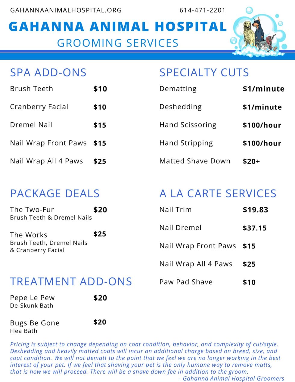 Gahanna, OH Pet Groomer Grooming at Gahanna Animal Hospital